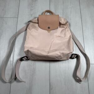 VGUC Vintage Longchamp Black Pebbled Leather Backpack EUC Large Travel Work Bag Longchamp leather travel - Gem main image 4